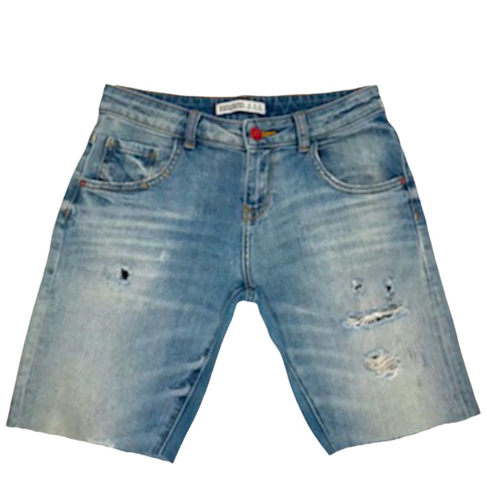 Zara Basic Premium Crafted Distressed Jean Shorts… - image 5